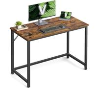 VASAGLE Computer Desk, Writing Desk, Small Office Table, 50 x 100 x 75 cm, Study, Home Office, Simple Assembly, Steel, Industrial Design, Rustic Brown