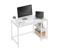 VASAGLE Computer Desk, Writing Desk with 2 Shelves on Left or Right, Work Table for Office Living Room, Steel Frame, Modern, Maple White LWD047W44