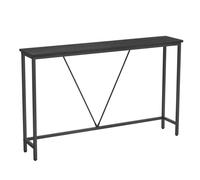 VASAGLE Console Table for Hallway, Slim Sofa Table for Living Room, Hallway Table, Easy Assembly, Charcoal Grey and Ink Black LNT020B04