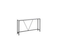 VASAGLE Console Table for Hallway, Slim Sofa Table for Living Room, Hallway Table, Easy Assembly, Marble White and Ink Black LNT020W01