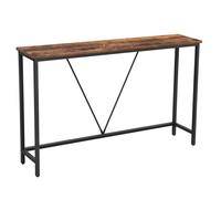 VASAGLE Console Table for Hallway, Slim Sofa Table for Living Room, Hallway Table, Easy Assembly, Rustic Brown and Ink Black LNT020B01