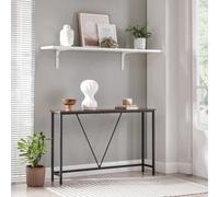 Vasagle Console Table For Hallway, Slim Sofa Table For Living Room, Hallway Table, Easy Assembly, Rustic Brown And Ink Black