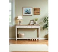 Vasagle Console Table, Sofa Table, Narrow Entryway Table With 3 Drawers, Open Storage Shelf, Metal Corners, For Living Room