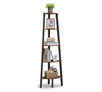 VASAGLE Corner Bookcase 5 Tier Shelf Ladder Shelf Storage Unit Plant