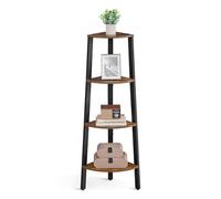 4/5Tier Ladder Corner Bookcase Shelving Rack Displa Organiser Storage Unit Retro
