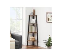 Vasagle Corner Shelf Bookcase - 4 Tier Ladder Shelf - Storage Unit,plant Holder,industrial Style With Steel Frame