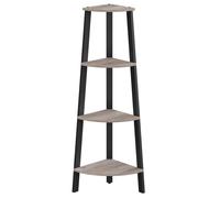 VASAGLE Corner Shelf Unit, 4-Tier Corner Shelf, Ladder Shelf for