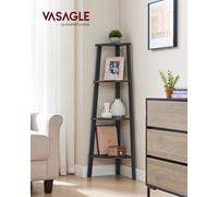 Vasagle Corner Shelf Unit, 4-Tier Corner Shelf, Ladder Shelf For Living Room, Bookshelf Or Plant Stand