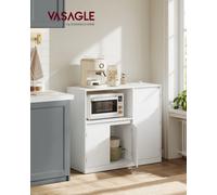 Vasagle Custos Collection - Kitchen Sideboard, Storage Cabinet With Worktop, Microwave Stand, Open Compartment, 3 Doors