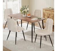 Dining Chairs Set of 2 Kitchen Chairs Metal Frame Adjustable Feet Easy to Clean