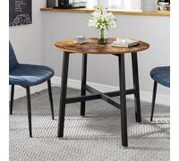 Wooden Rustic Small Round Dining Table Space Saving Kitchen Furniture Vintage UK