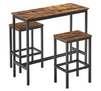 VASAGLE Dining Table Set, Bar Table and Stools, Breakfast Bar Table with Bar ...