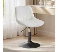 VASAGLE Dressing Table Chair - Height Adjustable Bar Stool with Back