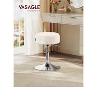 Vasagle Dressing Table Stool, Height Adjustable Makeup Vanity Stool, 360 Swivel, Pu Upholstery