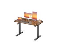 VASAGLE Electric Standing Desk, Height Adjustable Desk, Sedentary Reminder, 4 Memory Heights, for Home Office, 120 x 60 cm, Rustic Brown LSD312KD01