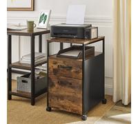 VASAGLE File Cabinet Under Desk Storage Unit Rolling Office Filing Cabinet Retro