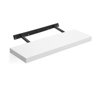 VASAGLE Floating Shelf, Wall Shelf for Photos, 60 cm, Decorations, in Living Room, Kitchen, Hallway, Bedroom, Bathroom, White LWS26WT