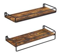 Floating spice rack set for versatile wall storage