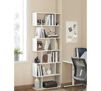 VASAGLE Freestanding 6 Tier Bookshelf Room Divider Display Shelf in White VASAGLE White