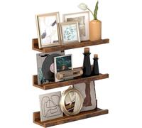 VASAGLE Hanging Wall Shelves, Set of 3, Floating Shelves, 38 cm Length, with Hi