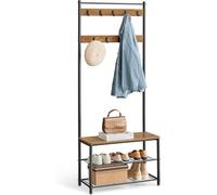 VASAGLE HSR041B41 Coat Rack, Hallway Cabinet, Cloakroom, Clothes Rack with Benc