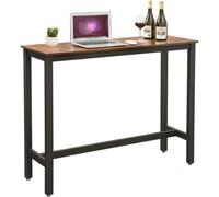 Vasagle Industrial Bar Table 120X40Cm Vintage Brown Black Metal