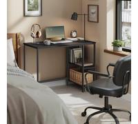 VASAGLE Industrial Computer Desk Office Table Study Bedroom in Black VASAGLE Black