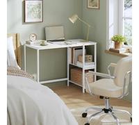 VASAGLE Industrial Computer Desk Office Table Study Bedroom in White VASAGLE White
