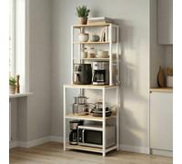Vasagle Kitchen Storage Rack,baker's Rack, Total 6 Shelves And 6 Hooks, For Microwave, Steel Frame, Industrial, 40 X 60 X 167 Cm