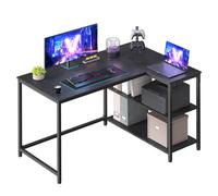 VASAGLE L Shaped Corner Desk - Computer Gaming Desk with Storage