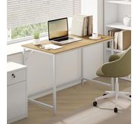 VASAGLE Large Computer Desk Office Table Study Bedroom Living Room in Natural VASAGLE Natural