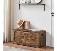 VASAGLE Large Farmhouse Storage Bench Blanket Box Chest Organising Unit in Brown VASAGLE Brown