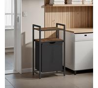 Vasagle Laundry Basket, Laundry Hamper With A Pull-Out And Removable Laundry Bag, 2 Shelves, 65 L Capacity Per Bag