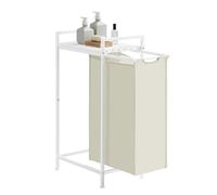 VASAGLE Laundry Basket, Shelf, Metal Frame, 47 L, 42 x 28 x 75 cm