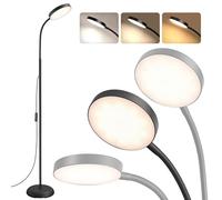 VASAGLE LED Floor Lamp for Living Room, 170 cm 12W Reading Lamp Floor Standing, 360° Rotating Head, 3 Color Temperature & 10 Brightness Levels, Matte Black LFL017BD03