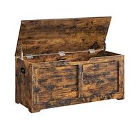 VASAGLE LSB061T01 Shoe Bench Bench with Storage Box with 2 Safety Hinges Storage Cabinet Vintge Style 40 x 100 x 46 cm for Hallway, Bedroom, Living Room, Vintage Brown