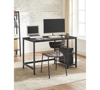 VASAGLE Modern Computer Desk Office Table Study Bedroom Living Room in Black VASAGLE Black