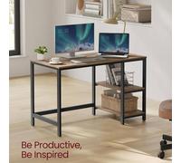 VASAGLE Modern Computer Desk Office Table Study Bedroom Living Room in Light Brown VASAGLE Light Brown