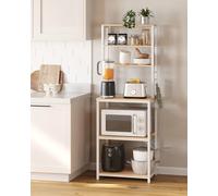 VASAGLE Narrow Kitchen Storage Rack with Shelves & Hooks in Natural VASAGLE Natural