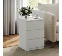 Vasagle Nightstand With Charging Station, Bedside Table, Side End Table With 3 Drawers, 2 Ac Outlets, 2 Usb Ports