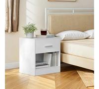 Vasagle Nightstands, Set Of 2, Side Tables With Drawer And Shelf, Bedside Tables, End Tables With Open Compartment