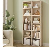 VASAGLE Open 6 Tier Bookshelf Storage Unit for Living or Office in Natural VASAGLE Natural