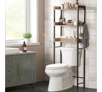 VASAGLE Over Toilet 3 Tier Storage Rack for Bathroom or Laundry in Medium Beige VASAGLE Medium Beige