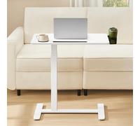 VASAGLE Overbed Table with Wheels, Small Standing Desk, 70 x 40 cm Tabletop, ...