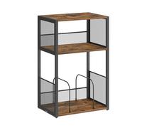 VASAGLE Record Player Stand, 3-Tier Side Table, Vinyl Record Storage up to 100 Albums, End Table for Living Room, Bedroom, Rustic Brown LET275K01