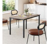 VASAGLE Rectangular Dining Table for Kitchen Living Room or Office in Fawn VASAGLE Fawn