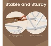 Vasagle Round Coffee Table, Set Of 2, Side Table, Sofa End, Modern Style, Removable Top, Steel Frame, For Living Room
