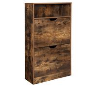 VASAGLE Shoe Cabinet with 2 Flaps, Shoe Rack with an Open Shelf, Easy to Clean