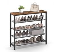 Vasagle Shoe Rack 4 Shelves Rustic Brown/Black