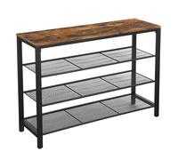 VASAGLE Shoe Rack, Shoe Rack, Shoe Organizer, Storage, 100 x 30 x 72 cm, for Entryway, Living Room, Bedroom, Simple Structure, Industrial Style,